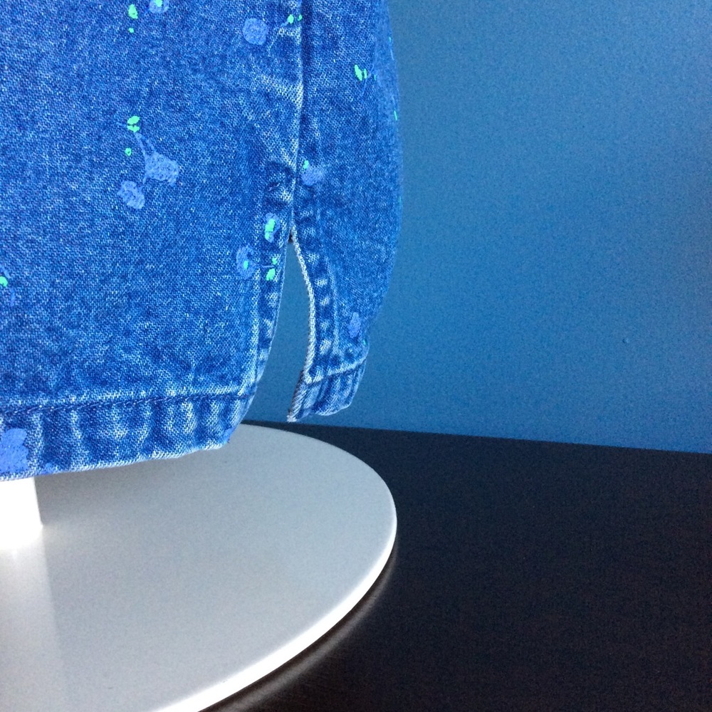 Denim & Co. Vintage Floral Print Jean Jacket - Picture 5 of 6